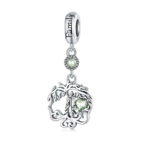 Casual Streetwear Tree Sterling Silver Inlay Zircon Jewelry Accessories
