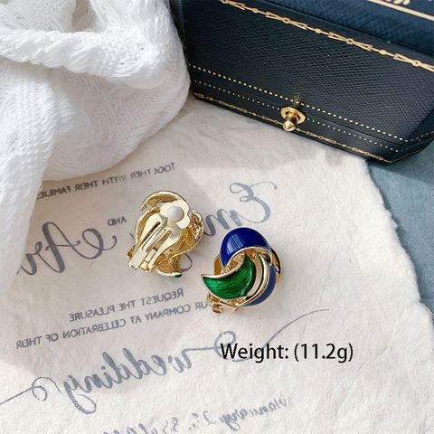 Wholesale Jewelry Vacation Color Block Alloy Gold Plated Plating Ear Studs