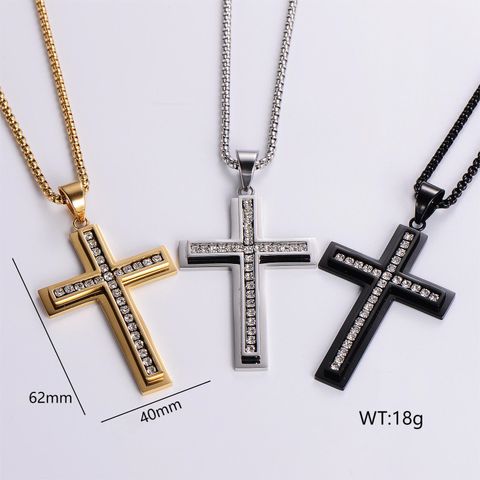 Vintage Style Cross Stainless Steel Unisex Pendant Necklace