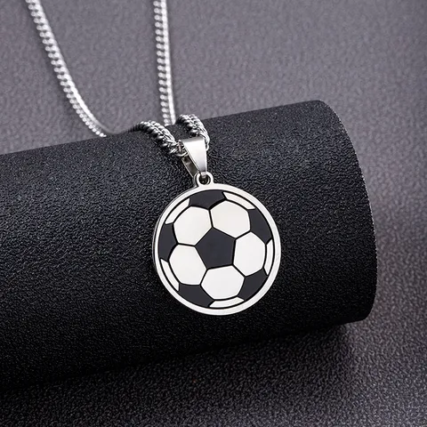 Acier Inoxydable 304 Hip Hop Style Simple Football Pendentif