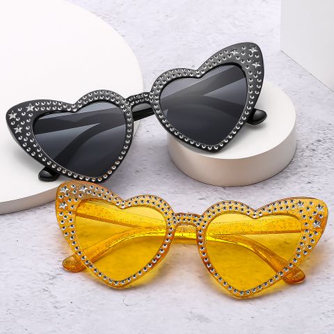 Casual Streetwear Heart Shape Ac Special-shaped Mirror Full Frame Glasses