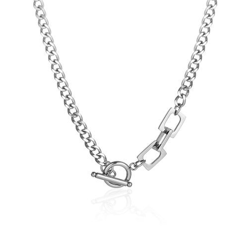 Hip-hop Solid Color Stainless Steel Chain Men's Necklace