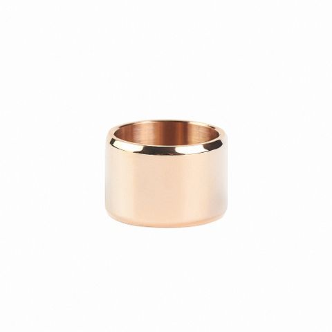 304 Stainless Steel 18K Gold Plated Hip-Hop Retro Plating Solid Color Rings