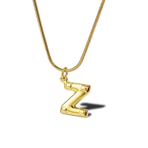 304 Stainless Steel 18K Gold Plated Simple Style Commute Plating Letter
