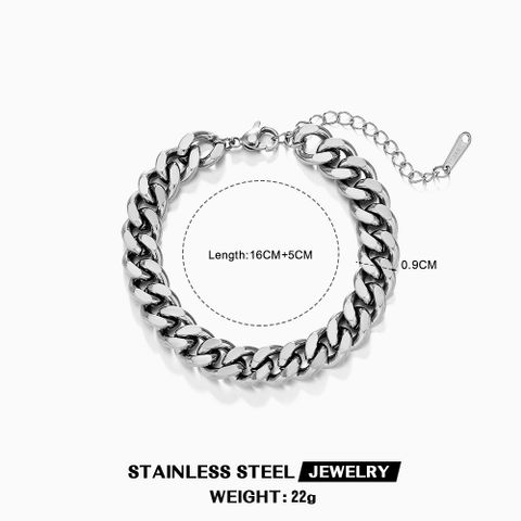 Rock Streetwear Geometric 304 Stainless Steel 18K Gold Plated Bracelets In Bulk