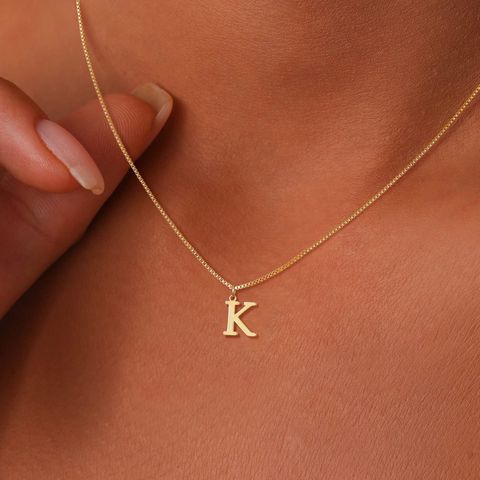 Basic Letter Alloy Plating Women's Pendant Necklace