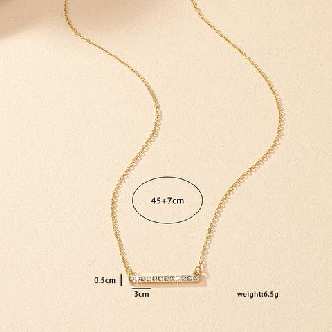 Elegant Geometric Zircon Alloy Wholesale Pendant Necklace
