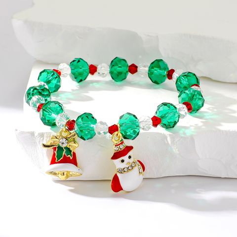 Elegant Christmas Streetwear Snowman Artificial Crystal Wholesale Bracelets