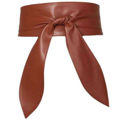 Elegant Basic Solid Color Bow Knot Pu Leather Women's Corset Belts