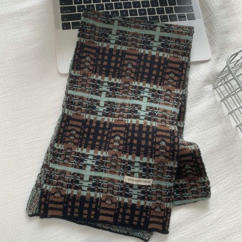 Women's Elegant Color Block Knit Scarf