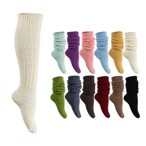 Women's Simple Style Solid Color Polyester Crew Socks A Pair