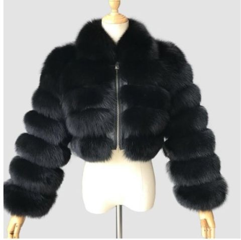 Women's Streetwear Solid Color Contrast Binding Zipper Coat Faux Fur Coat
