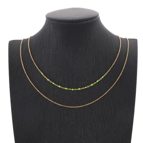 Stainless Steel 18K Gold Plated Casual Streetwear Plating Geometric Layered Necklaces