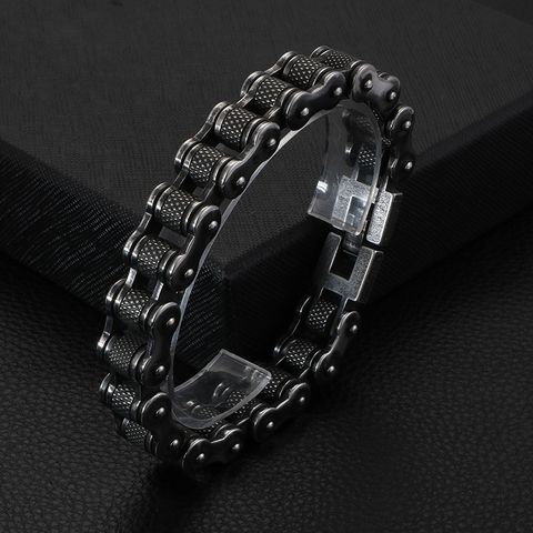 Retro U Shape Titanium Steel Plating Chain Men's Bracelets