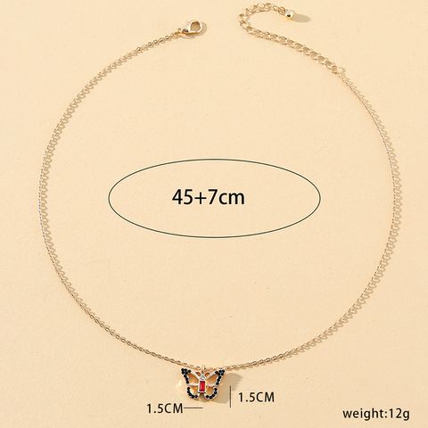 Casual Simple Style Streetwear Butterfly Alloy Wholesale Pendant Necklace