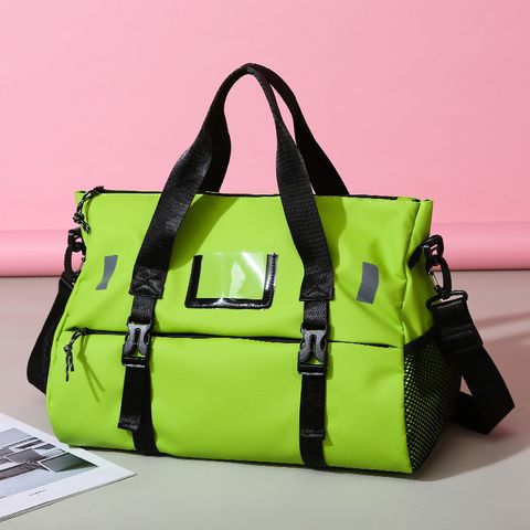 Unisex Streetwear Solid Color Oxford Cloth Waterproof Travel Bags