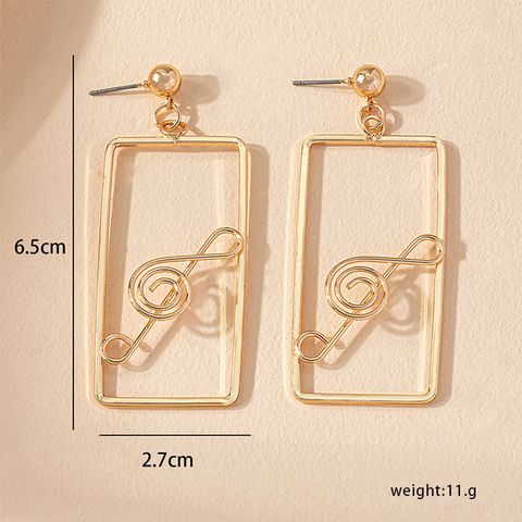 1 Pair Casual Geometric Plating Ferroalloy 14k Gold Plated Drop Earrings