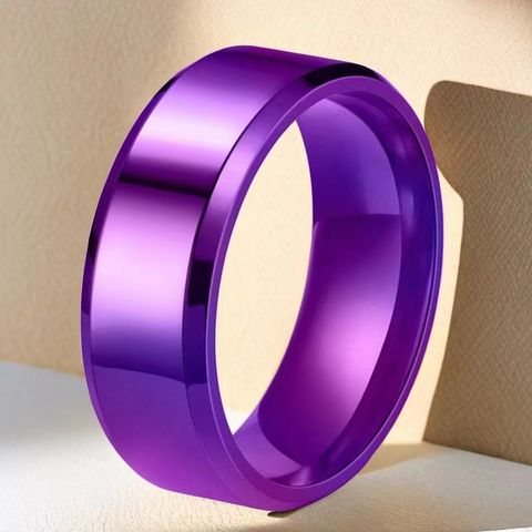 Wholesale Simple Style Round Stainless Steel Rings