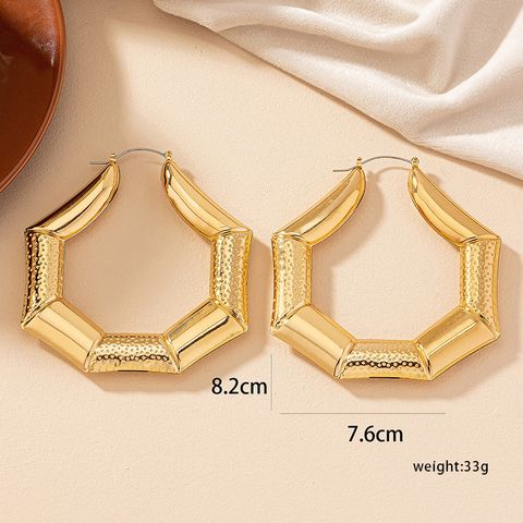 Wholesale Jewelry Exaggerated Solid Color Ferroalloy 14k Gold Plated Plating Earrings