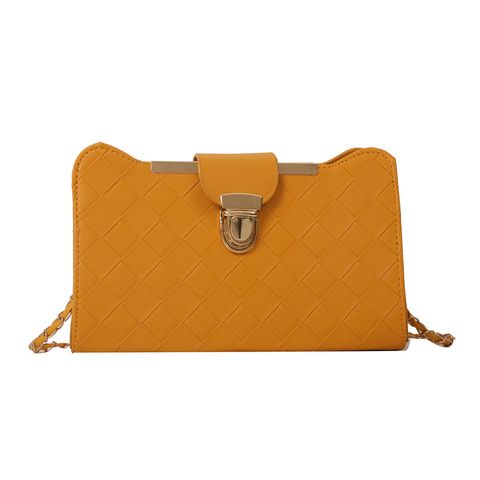 Women's Pu Leather Solid Color Vintage Style Square Magnetic Buckle Shoulder Bag Crossbody Bag