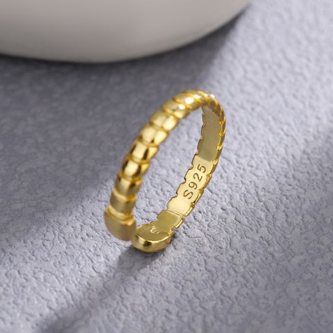 Lady Simple Style Circle Sterling Silver Plating Open Rings