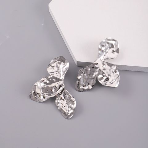 1 Pair Simple Style Classic Style Flower Plating Alloy Silver Plated Ear Studs