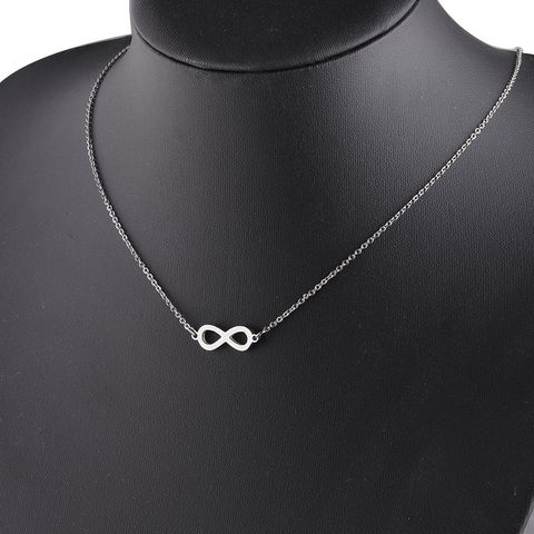 IG Style Simple Style Infinity 304 Stainless Steel Plating Hollow Out None 18K Gold Plated Women's Necklace