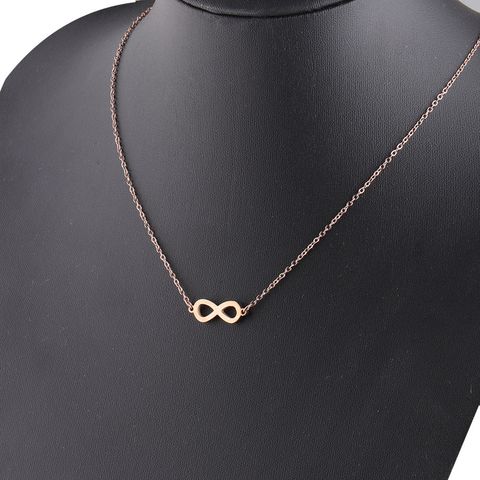 IG Style Simple Style Infinity 304 Stainless Steel Plating Hollow Out None 18K Gold Plated Women's Necklace