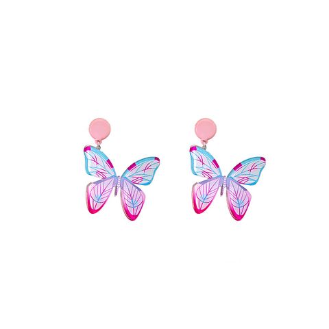 1 Pair Casual Butterfly Plating Arylic Drop Earrings