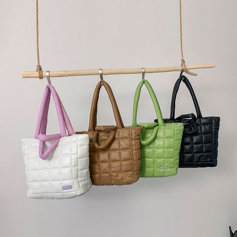 Women's All Seasons Cloth Solid Color Streetwear Square Zipper Handbag