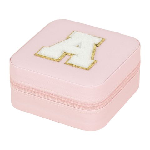 Simple Style Commute Solid Color Pu Leather Jewelry Boxes