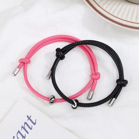 Simple Style Classic Style Geometric Mixed Materials Rope Couple Bracelets