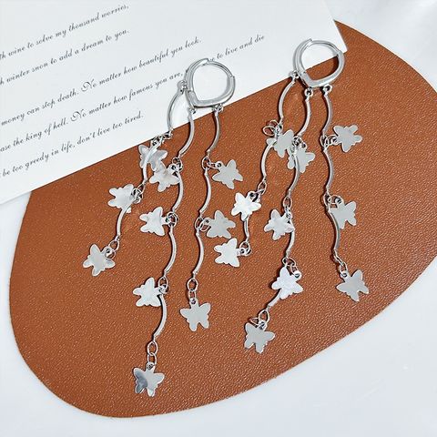 1 Pair Sweet Flower Bow Knot Plating Inlay Alloy Zircon Drop Earrings