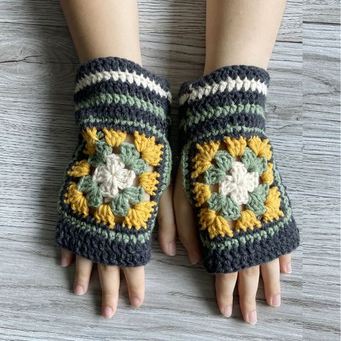 Mujeres Estilo Clásico Bloque De Color Guantes 1 Par