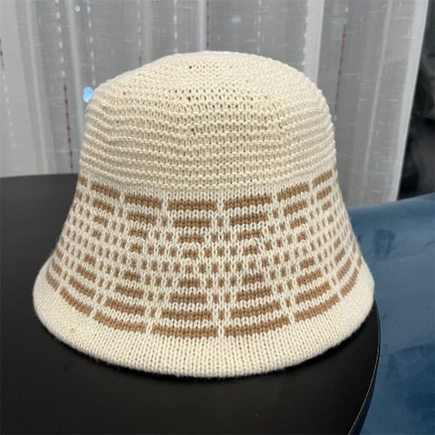 Women's Sweet Color Block Big Eaves Bucket Hat