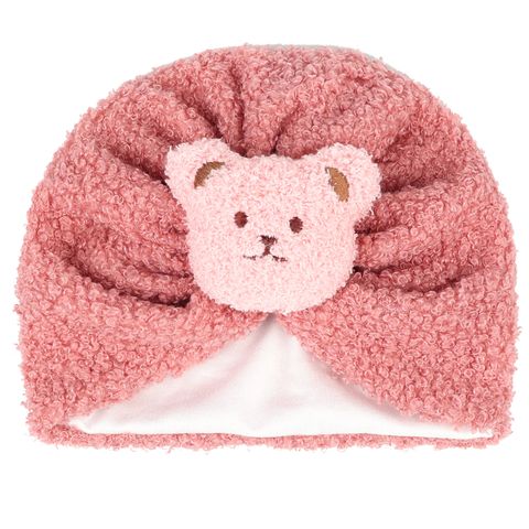 Cross-border Foreign Trade Children's Hat Wholesale Infant Winter Warm Pullover Cap Bear Teddy Plush Hat 15 Solid Color