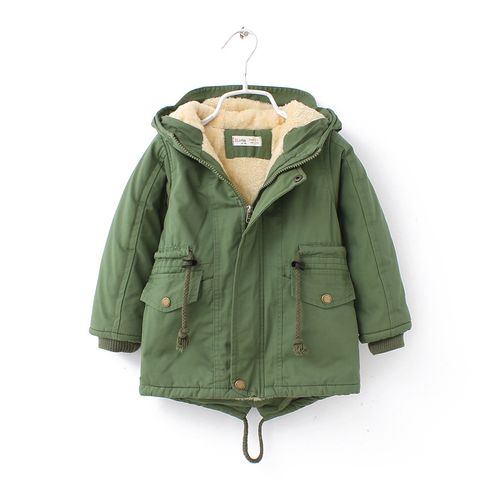 Classic Style Solid Color Cotton Boys Outerwear