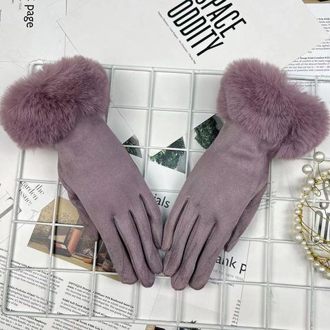 Women's Elegant Sweet Solid Color Gloves 1 Pair