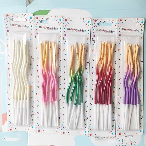Birthday Basic Pastoral Simple Style Colorful Paraffin Party Festival Candle