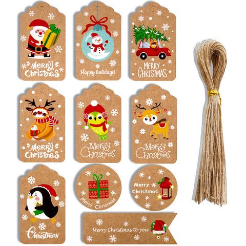 Christmas Cartoon Style Cute Santa Claus Paper Christmas Party Candy Decoration Card