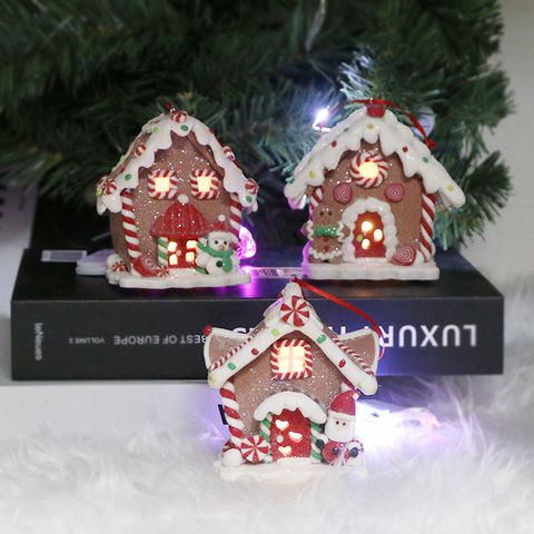 Christmas Cute Christmas House Pvc Holiday Daily Hanging Ornaments