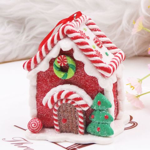 Christmas Cute Christmas House Pvc Home Party Hanging Ornaments