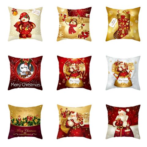 Classical Cute Ethnic Style Cartoon Santa Claus Fibre Peach Skin Pillow Cases