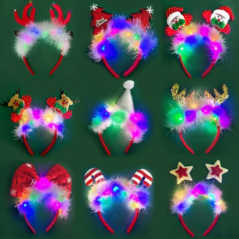 Christmas Cartoon Style Antlers Plastic Party Hair Band