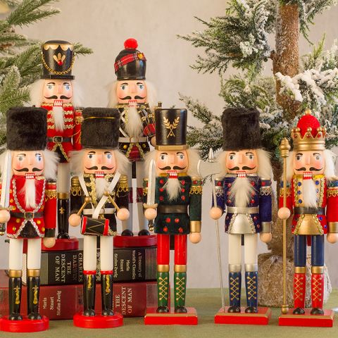 Nutcracker Soldier Puppet Christmas Wine Cabinet Table Decoration