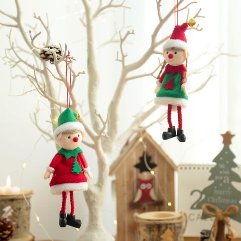 Christmas Cartoon Style Cute Cartoon Character Cloth Indoor Family Gathering Festival Hanging Ornaments