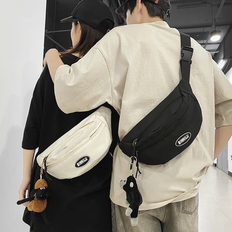 Unisex Vacation Sports Solid Color Nylon Waist Bags