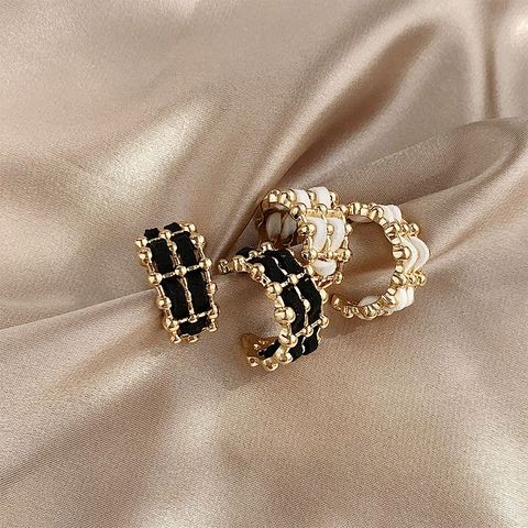 1 Pair Simple Style C Shape Plating Alloy Cloth Gold Plated Ear Cuffs Ear Studs