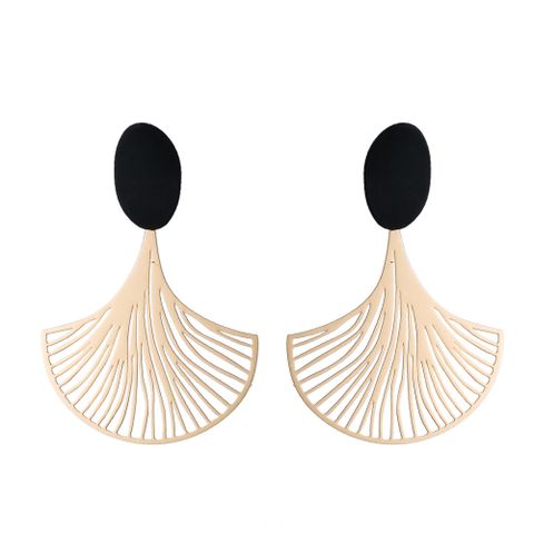 1 Pair Ethnic Style Leaf Plating Metal Drop Earrings