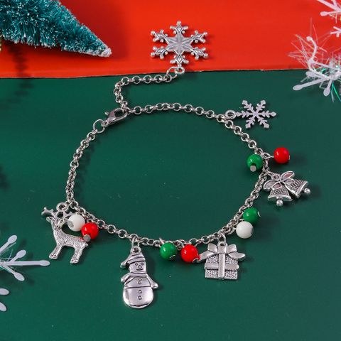 Cute Pentagram Snowman Deer Zinc Alloy Christmas Women's Bracelets